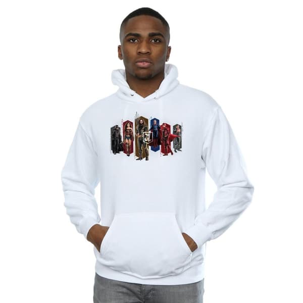 DC Comics Mens Justice League Movie Team Hexagons Hoodie