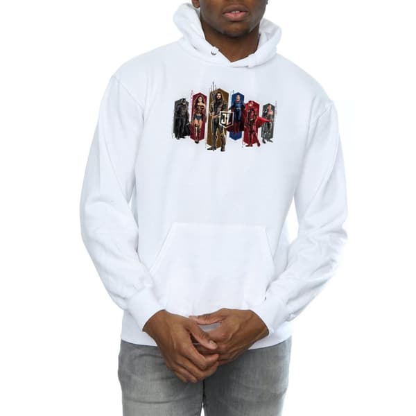 DC Comics Mens Justice League Movie Team Hexagons Hoodie
