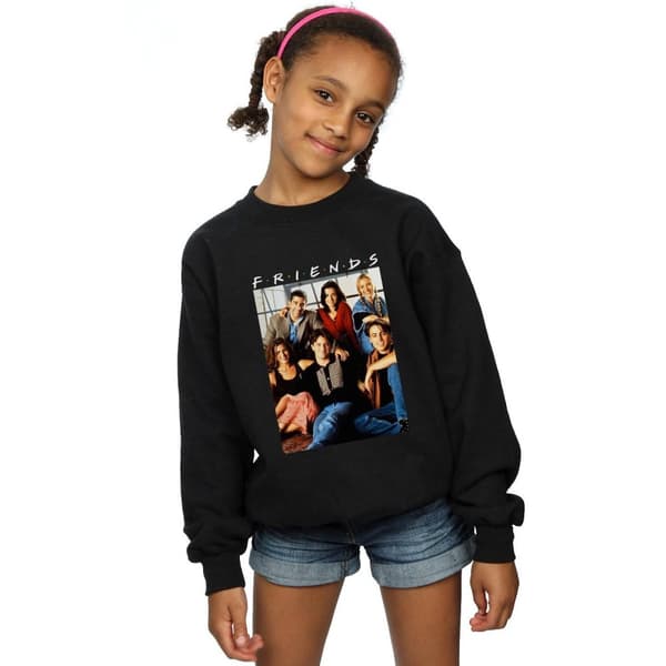 Friends Sweatshirt med fönster för gruppfoto av flickor
