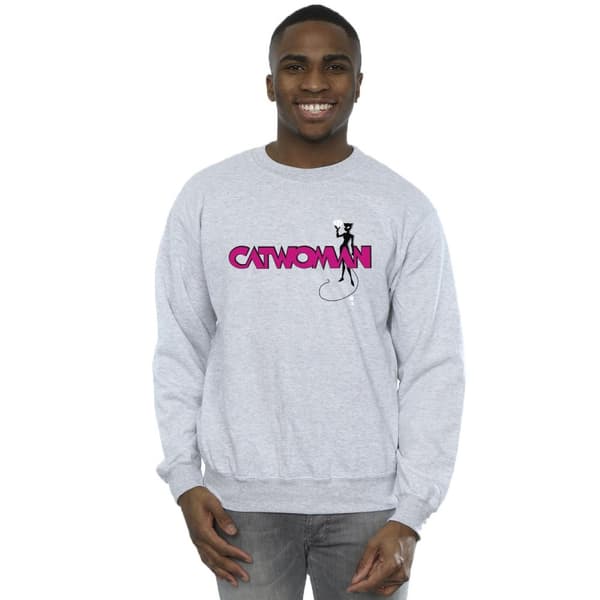 DC Comics Mens Batman Catwoman Logo Sweatshirt