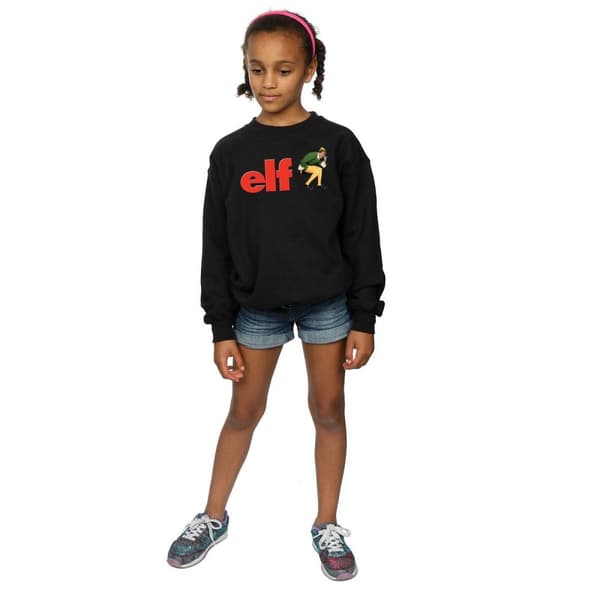 Elf Sweatshirt med Crouching-logotyp för flickor