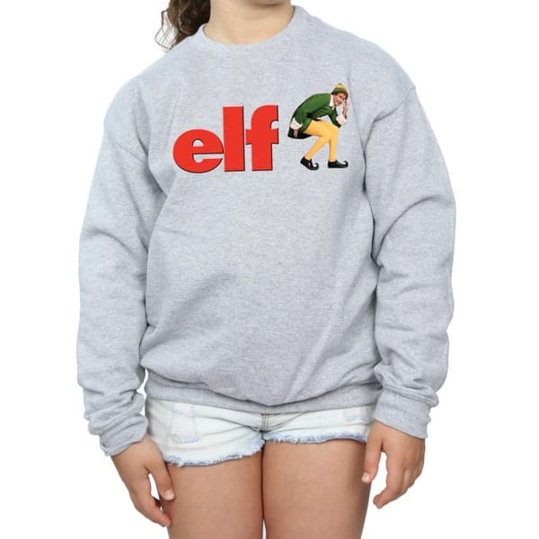 Elf Sweatshirt med Crouching-logotyp för flickor