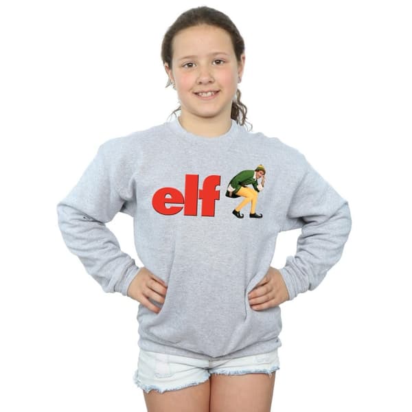 Elf Sweatshirt med Crouching-logotyp för flickor