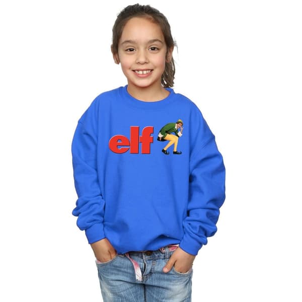 Elf Sweatshirt med Crouching-logotyp för flickor