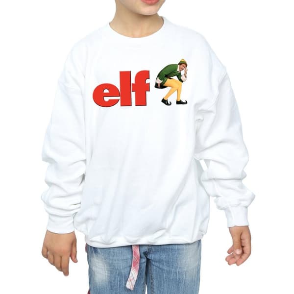 Elf Sweatshirt med Crouching-logotyp för flickor