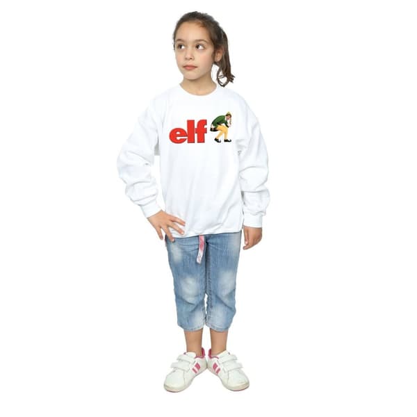 Elf Sweatshirt med Crouching-logotyp för flickor