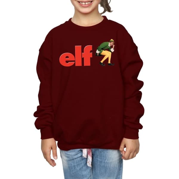 Elf Sweatshirt med Crouching-logotyp för flickor