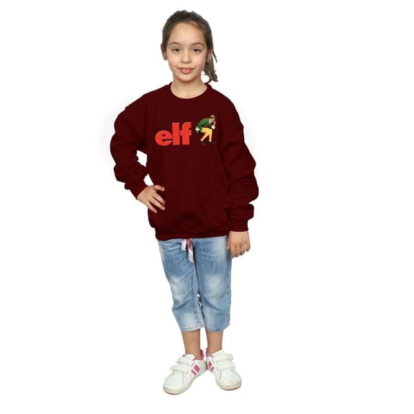 Elf Sweatshirt med Crouching-logotyp för flickor
