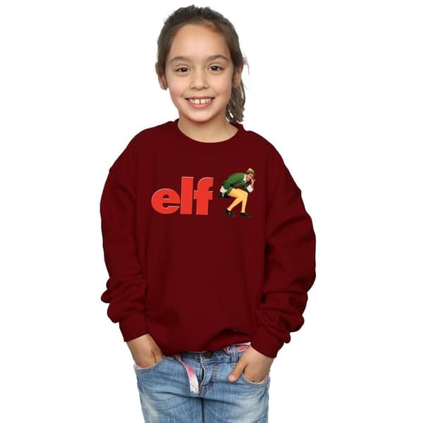 Elf Sweatshirt med Crouching-logotyp för flickor