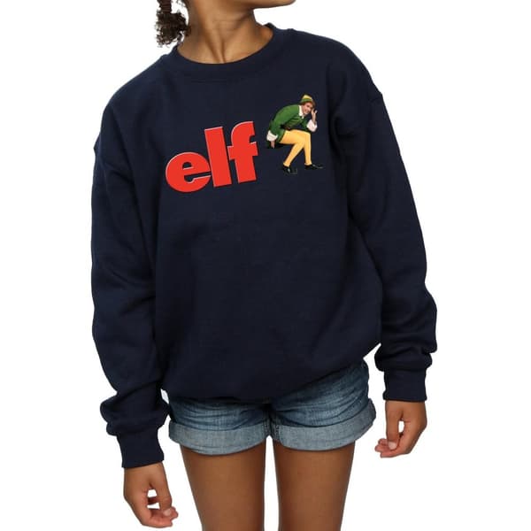 Elf Sweatshirt med Crouching-logotyp för flickor