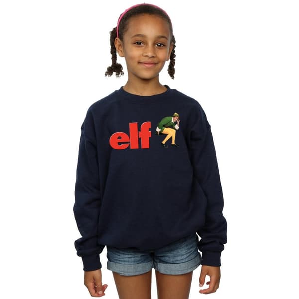 Elf Sweatshirt med Crouching-logotyp för flickor