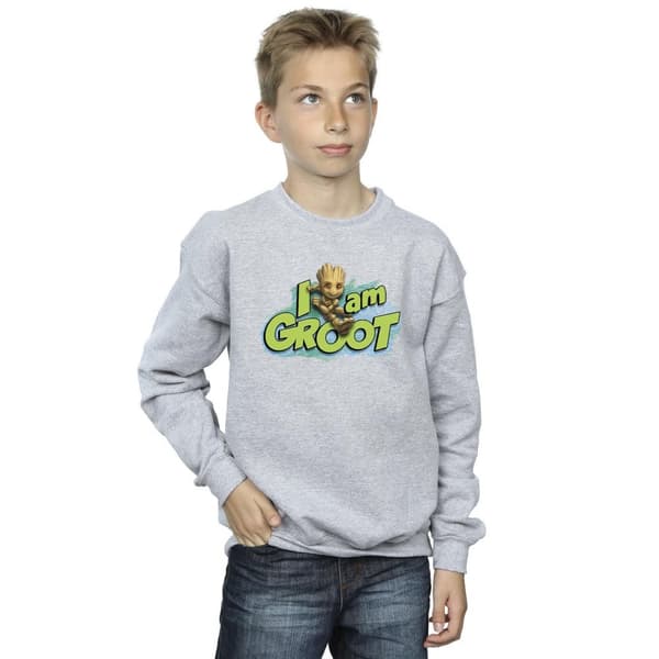 Marvel Boys Guardians Of The Galaxy I Am Groot Jumping Sweatshirt