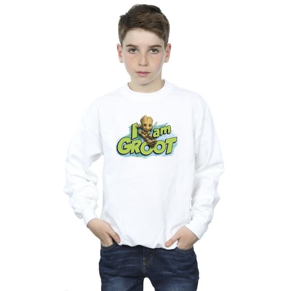 Marvel Pojkar Guardians Of The Galaxy I Am Groot Jumping Sweatshirt