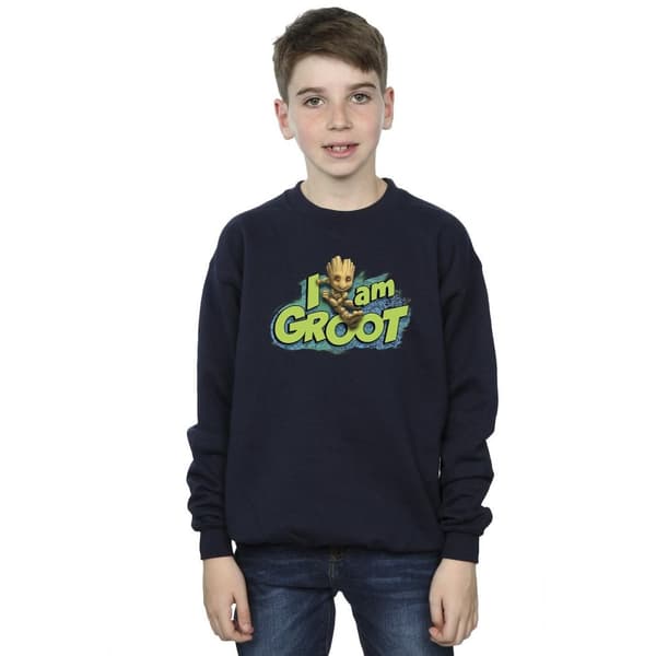 Marvel Pojkar Guardians Of The Galaxy I Am Groot Jumping Sweatshirt