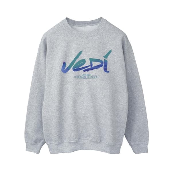 Star Wars Dam/Tjej Obi-Wan Kenobi Jedi Painted Font Sweatshirt