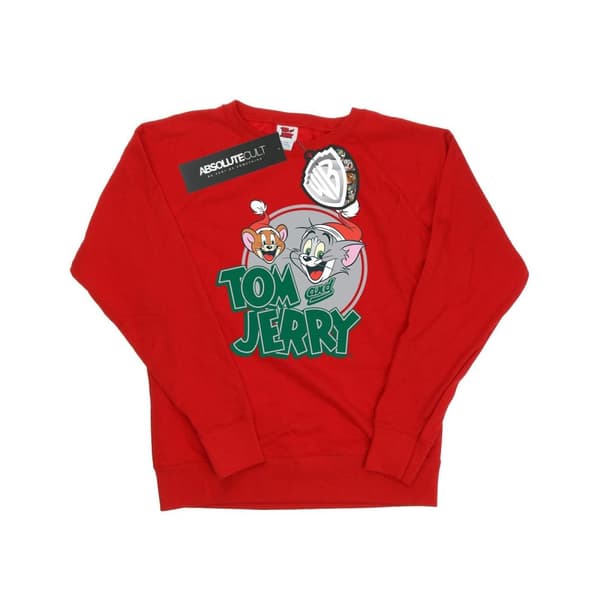 Tom And Jerry Womens/Ladies Christmas Greetings Sweatshirt