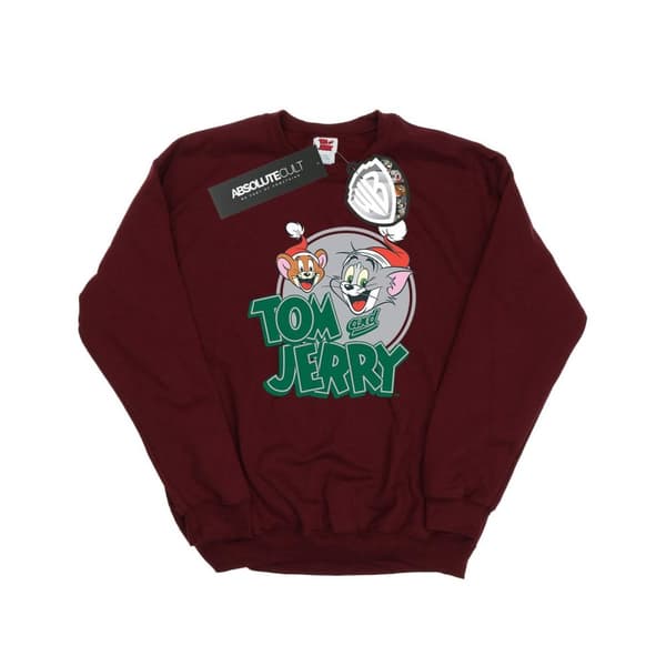 Tom And Jerry Womens/Ladies Christmas Greetings Sweatshirt