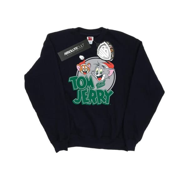 Tom And Jerry Womens/Ladies Christmas Greetings Sweatshirt