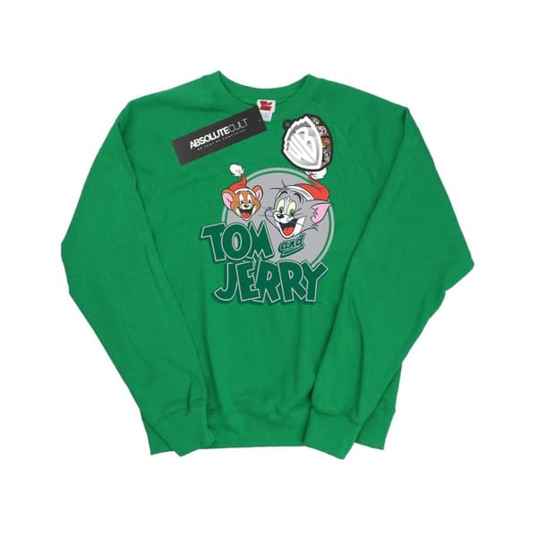 Tom And Jerry Womens/Ladies Christmas Greetings Sweatshirt