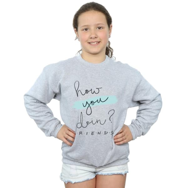 Friends Girls How You Doin? Handwriting Sweatshirt