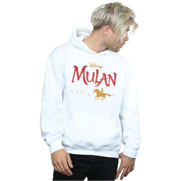 Disney Mens Mulan Movie Logo Hoodie
