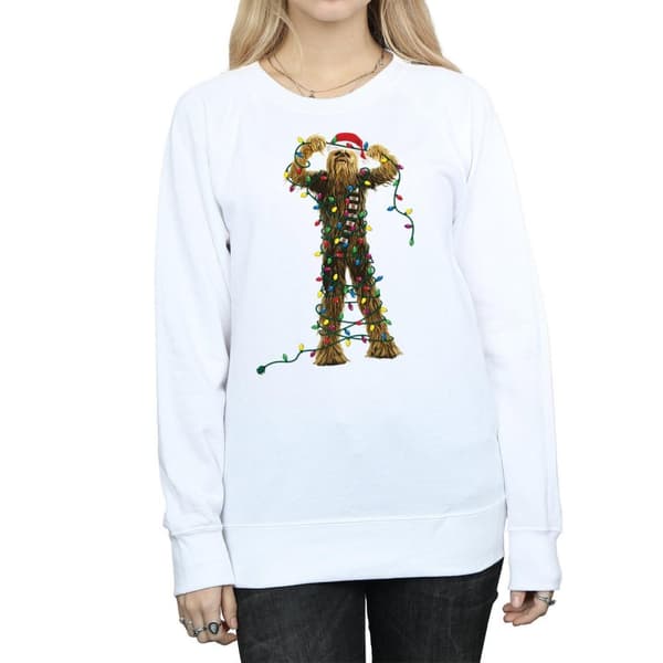 Star Wars Dam/Tjej Chewbacca Sweatshirt med julbelysning