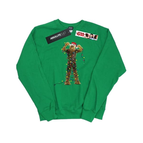 Star Wars Dam/Tjej Chewbacca Sweatshirt med julbelysning