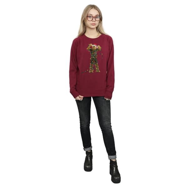 Star Wars Dam/Tjej Chewbacca Sweatshirt med julbelysning