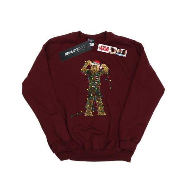 Star Wars Dam/Tjej Chewbacca Sweatshirt med julbelysning