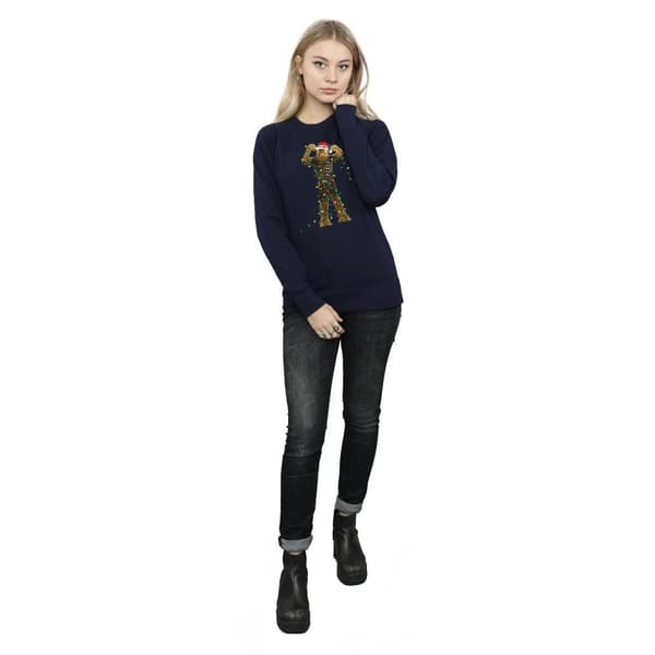 Star Wars Dam/Tjej Chewbacca Sweatshirt med julbelysning