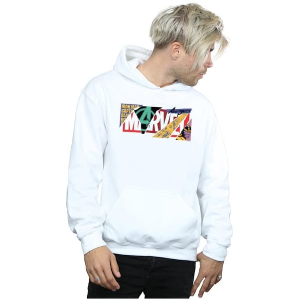 Marvel Mens Collage Logo Hoodie
