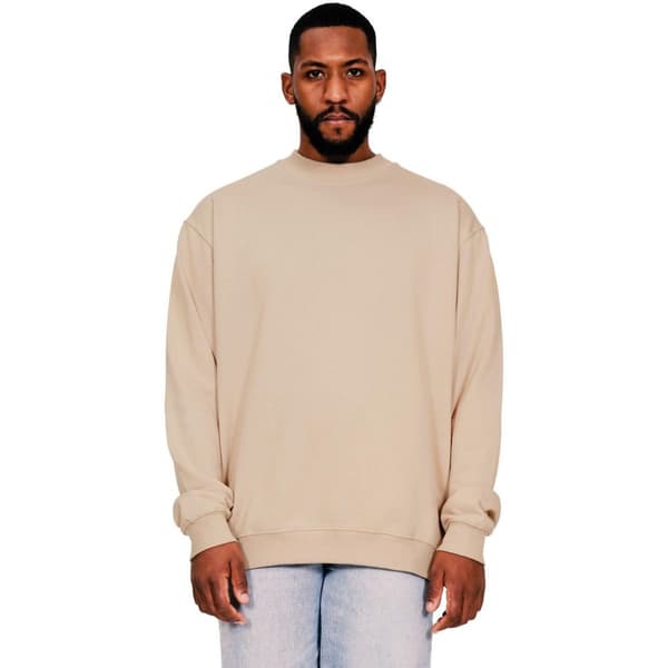 Casual Classics Ringspunnen bomull för herrar Lång halsringning Lång överdimensionerad sweatshirt