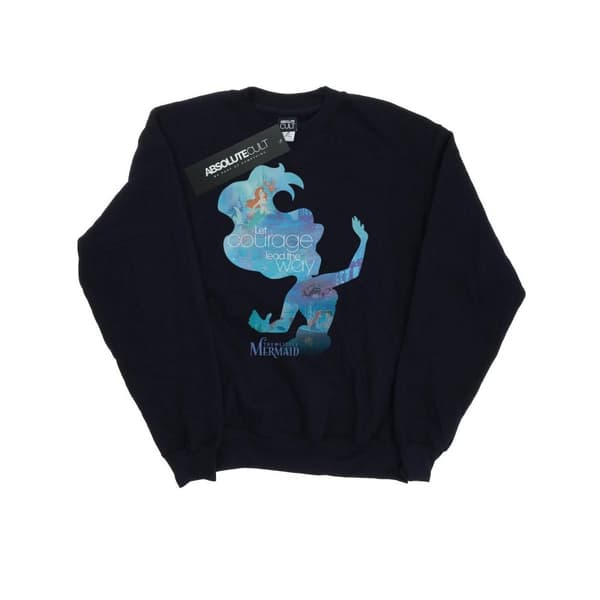 Disney Princess Ariel - Sweatshirt med fylld silhuett för kvinnor/damer Black S