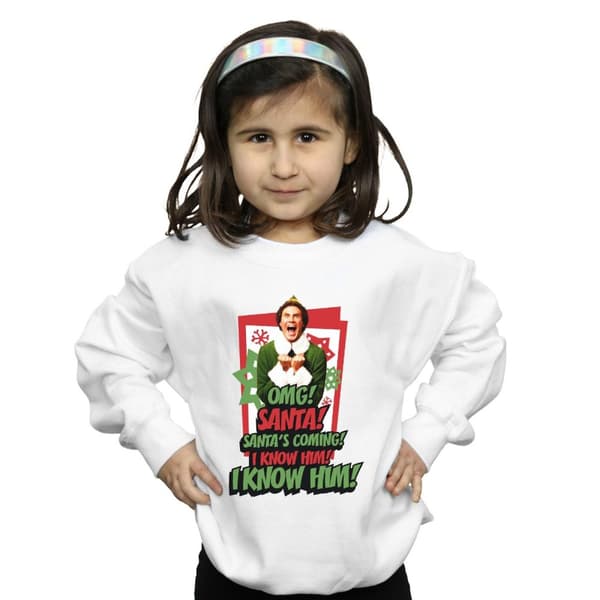 Elf Girls OMG Santa Sweatshirt