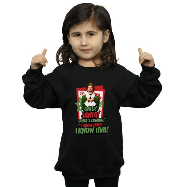 Elf Girls OMG Santa Sweatshirt
