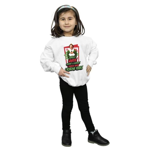 Elf Girls OMG Santa Sweatshirt