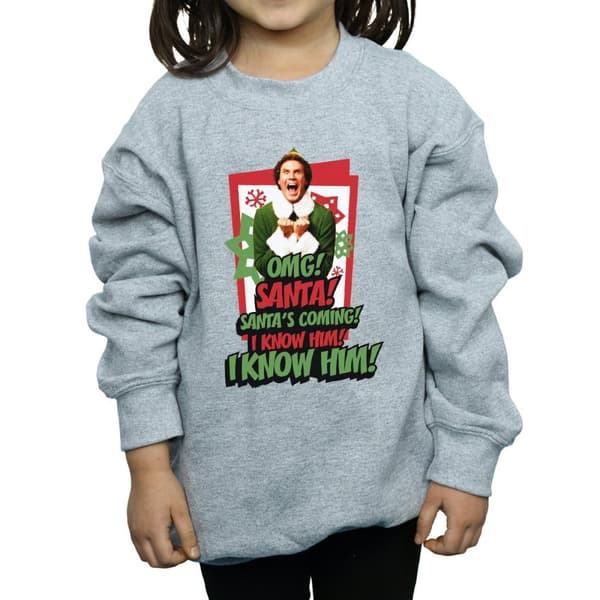 Elf Girls OMG Santa Sweatshirt