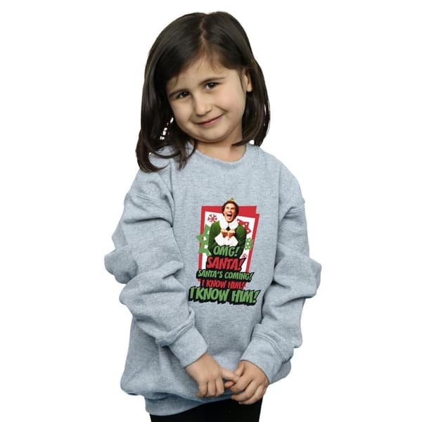 Elf Girls OMG Santa Sweatshirt