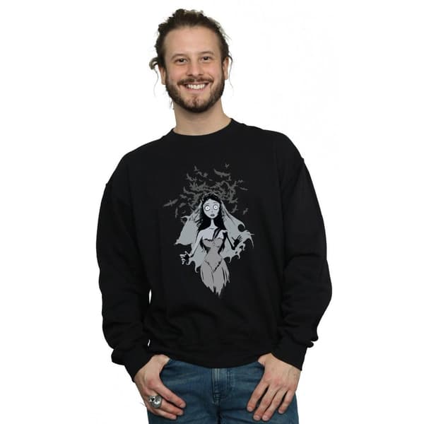 Corpse Bride Mens Crow Veil Sweatshirt