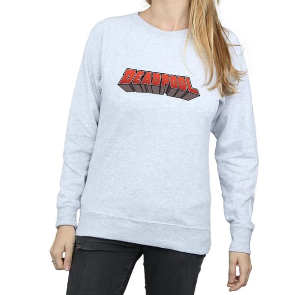 Marvel Dam/Tjej - Deadpool - Sweatshirt med textlogga