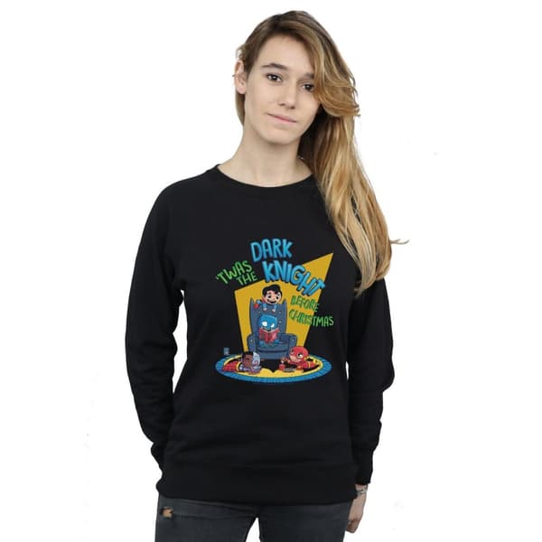 DC Comics Dam/Tjej - Super Friends - Dark Knight Before Christmas - Sweatshirt