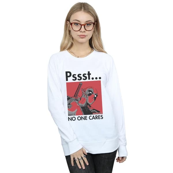 Marvel Womens/Ladies Deadpool No One Cares Sweatshirt