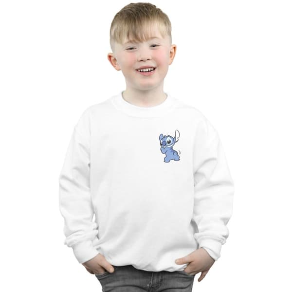 Disney Pojkar Lilo And Stitch Stitch Sweatshirt med brösttryck på baksidan