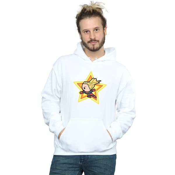Marvel Mens Kawaii Captain Marvel Hoodie