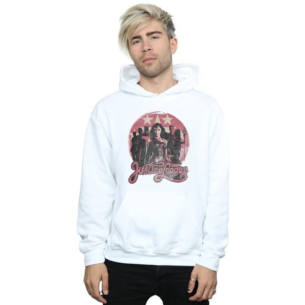 DC Comics Mens Justice League Movie Group Pose Hoodie