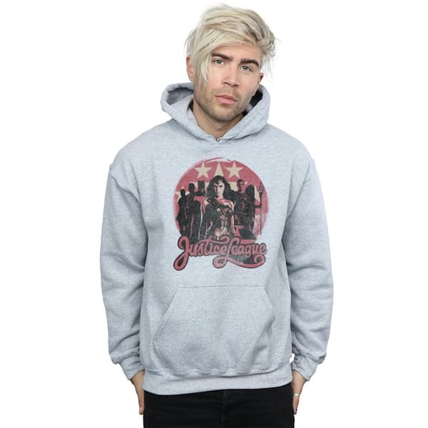 DC Comics Mens Justice League Movie Group Pose Hoodie