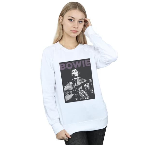 David Bowie Womens/Ladies Rock Poster Sweatshirt