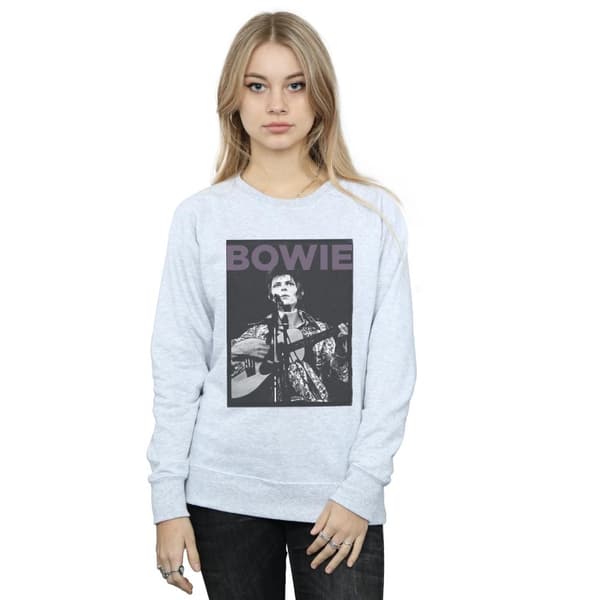 David Bowie Womens/Ladies Rock Poster Sweatshirt