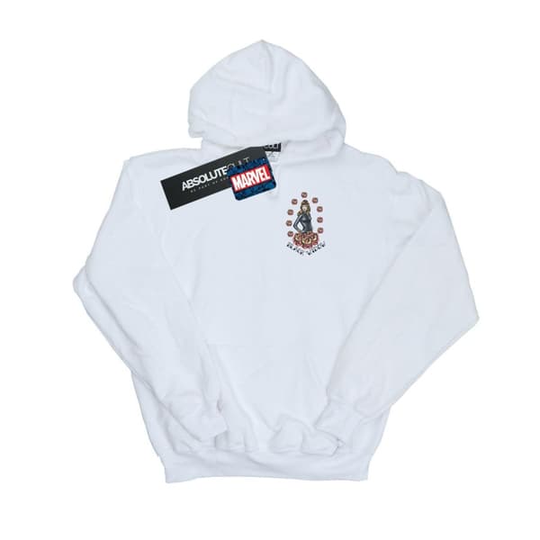 Marvel Mens Black Widow Tattoo Breast Print Hoodie