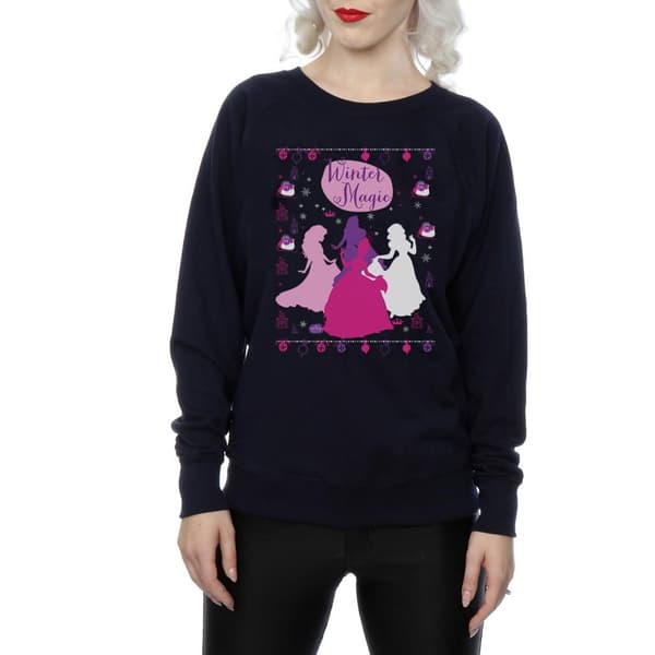 Disney Princess Sweatshirt med julsilhuetter för kvinnor/damer